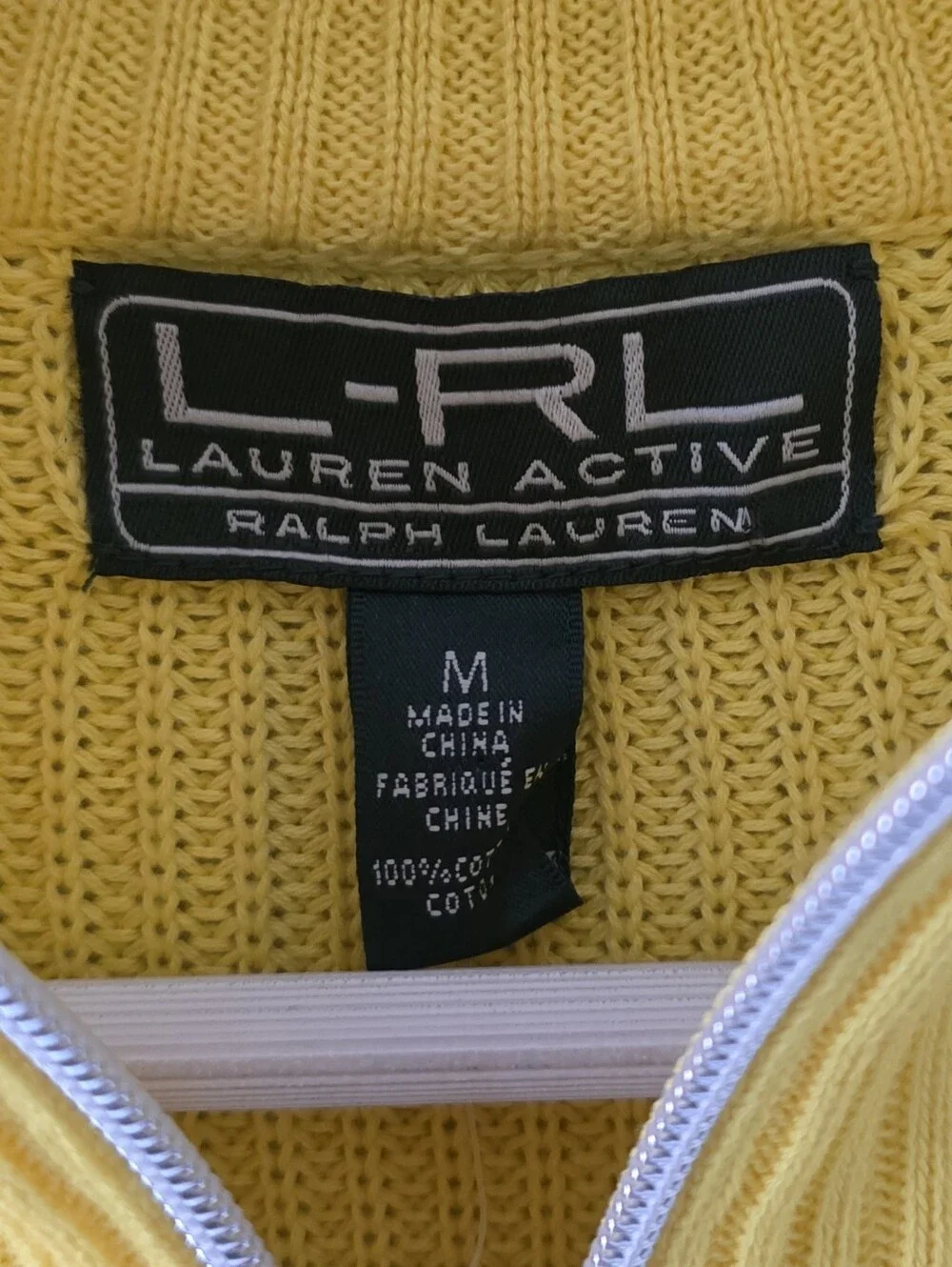 NWT Lauren Active Ralph Lauren M Soft Ribbed Knit Quarter-Zip Sweater Old Money